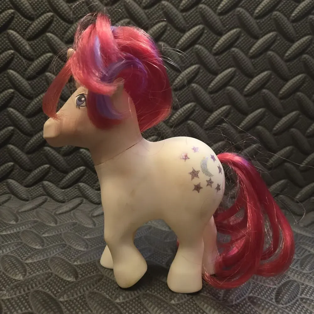 Vintage My Little Pony G1 Moondancer Unicorn Red Purple Hair Hasbro 1980s